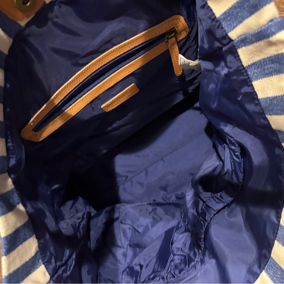 Pottery Barn Kids Striped Mason Diaper Tote Bag pockets canvas - Picture 12 of 12